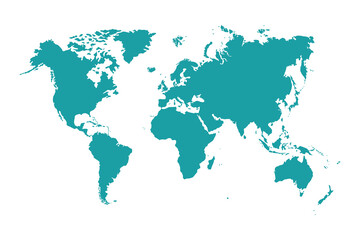 Fototapeta na wymiar World map vector illustration isolated.