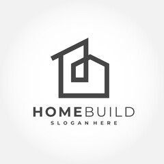 minimalist home logo