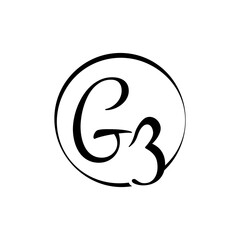 Initial GZ Script Letter Logo Creative Typography Vector Template. Creative Script Letter GZ logo Design