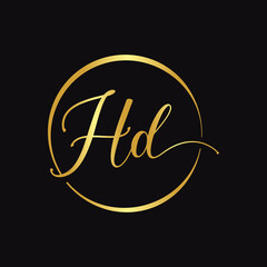 Obraz na płótnie Canvas HD Script Logo Design Vector Template. Initial Calligraphy Letter HD Vector Illustration