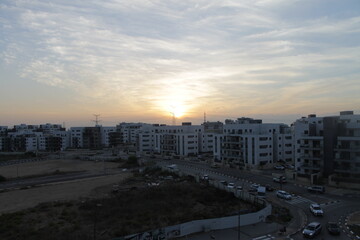 Naklejka na ściany i meble the sunset at rosh ha'ain israel psagot afek
