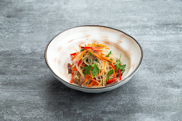 Vegetable salad in plate