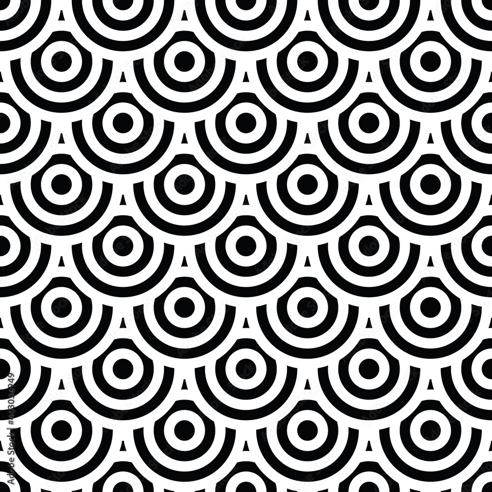 Aufkleber seamless art texture with circle elements. vector art.