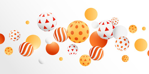 Abstract realistic 3D shapes background vector illustration