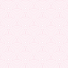 Fototapeta na wymiar Pastel pink art deco fish scales design, pattern background.