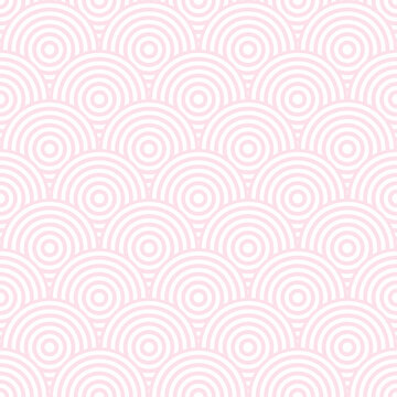 Pastel Pink Art Deco Fish Scales Design, Pattern Background.