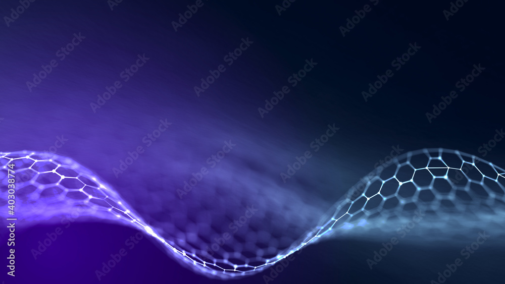 Aufkleber network connection lines. big data visualization. template for background, presentation, design. 3d 