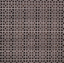 The radiator grille. Decorative grid. Finish screen cover on the battery in the interior of the...