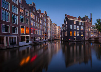 Naklejka premium city canal houses