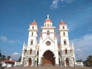 Fototapeta na wymiar Mother of God Church (Vettukad Church) Catholic Church in Thiruvananthapuram