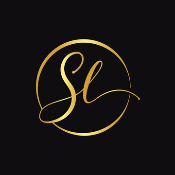 Initial SL letter Logo Design vector Template. Abstract Script Letter SL logo Design