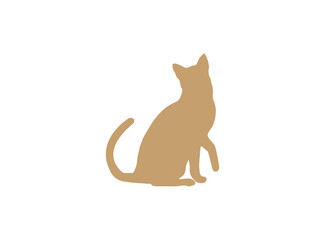 cat silhouette vector logo design