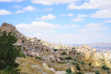 Fototapeta na wymiar Panoramic view of Uchisar Castle in Cappadocia, Turkey