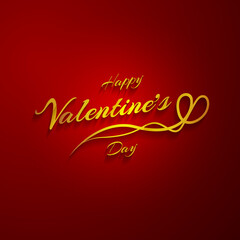Happy Valentine day background with lettering typography.