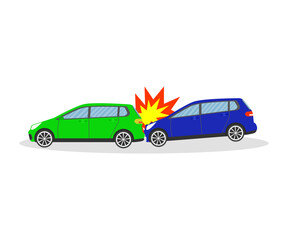 Car Crash icons. Vector illustration.