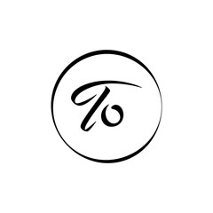 Initial TO letter Logo Design vector Template. Abstract Script Letter TO logo Design