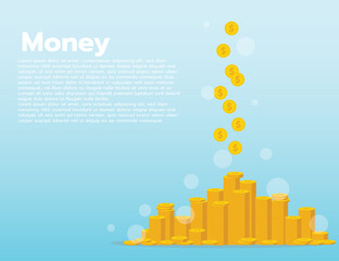 Save money in the piggy bank,Business concept,vector gradient style