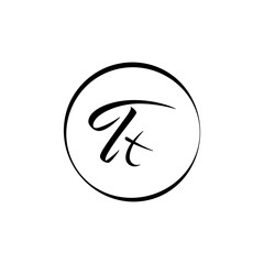 Initial TT letter Logo Design vector Template. Abstract Script Letter TT logo Design
