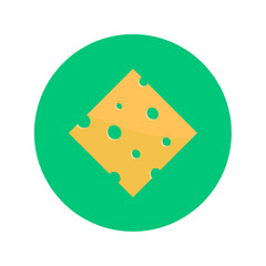 Cheese icon. Vector illustration.