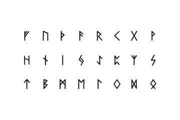 Vector runic alphabet.