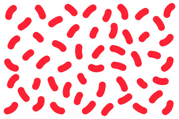 Abstract seamless pattern with red beans