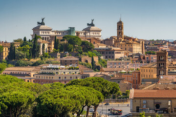 Rome cityscape at summer, Italy.