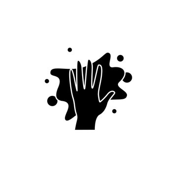 hand wiping black stain clip art preview