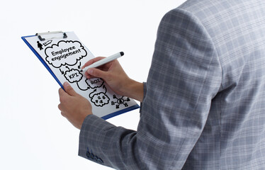 Business, Technology, Internet and network concept. inscription: Employee engagement