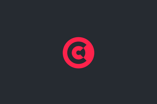 Minimal Modern Abstract Letter O Dark Background Logo Template
