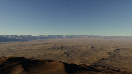 alien planet landscape, science fiction illustration, view from a beautiful planet, beautiful space background 3d render
