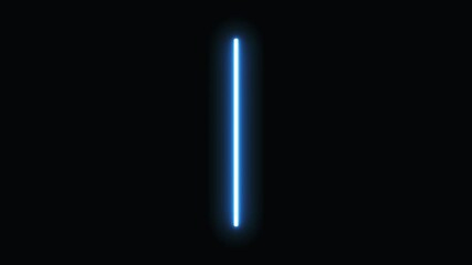 4K Animated Blue LightSaber on Black Background