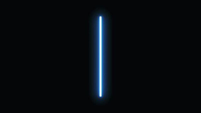 4K Animated Blue LightSaber on Black Background