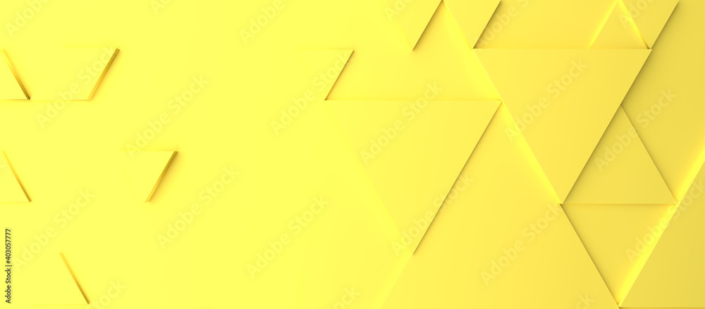 Wall mural Abstract modern yellow triangle background