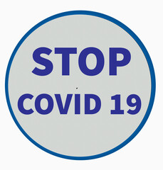 Stop covid 19 icon