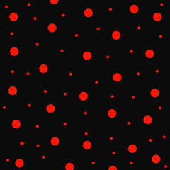 red small circles print with black background used for wall paper and printing purpose for fabrics
