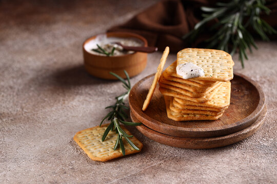 salty crackers with spices for a snack