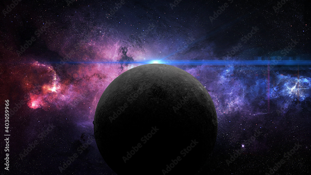 Canvas Prints mercury direct ,planet mercury enters retrograde in libra 3d illustration