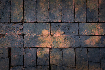 Bricks Pattern,Old and dirty brick for walkway.