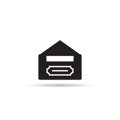 mailbox, postbox icon vector on white background

