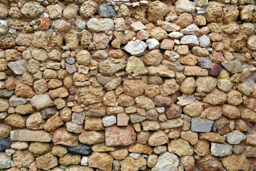  Ancient Stone Wall with Rough Textured Rocks