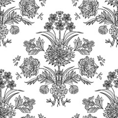 lace seamless ornate damask pattern. vector illustration