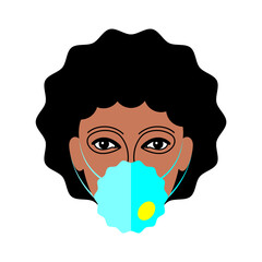 Vector girl in graphic style