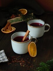 mulled wine with spices