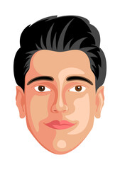 Vector head in graphic style
