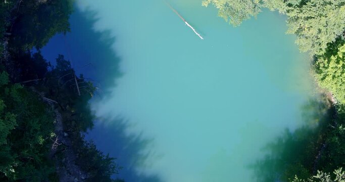 Aerial view of the source of the Kupa River, Croatia