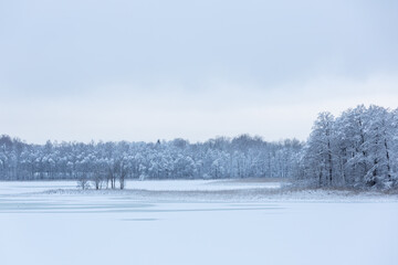 winter lanscape in january 2021