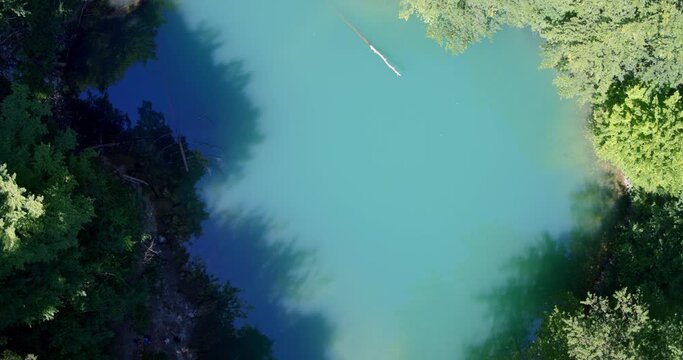 Aerial view of the source of the Kupa River, Croatia