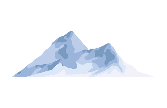 snowly mountains scene isolated icon