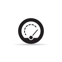 speedometer, speed dashboard icon on white background