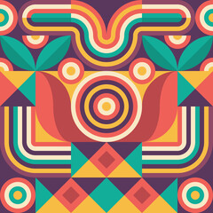 Fototapeta premium Backgroun geometric poster design. Abstract modern pattern. Magic religion concept banner. Vector illustration.